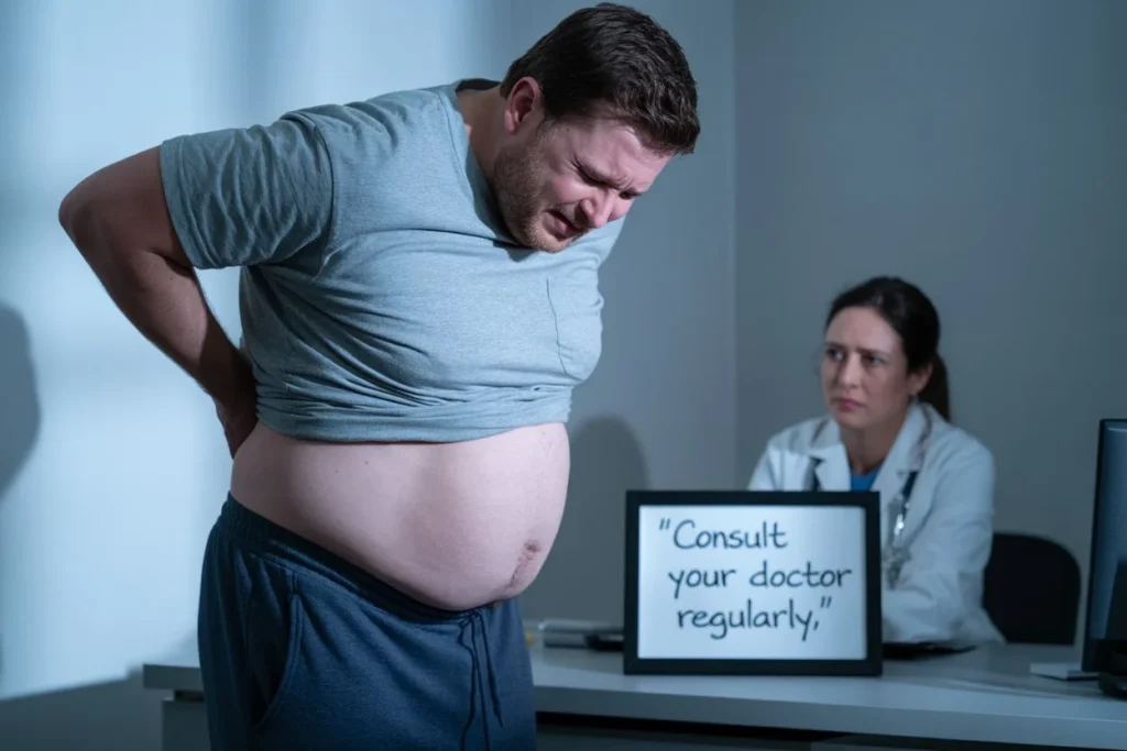 a man with back pain