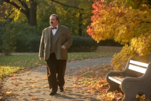 a man walk in park