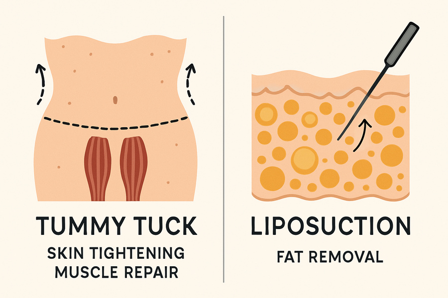 Tummy Tuck vs. Liposuction